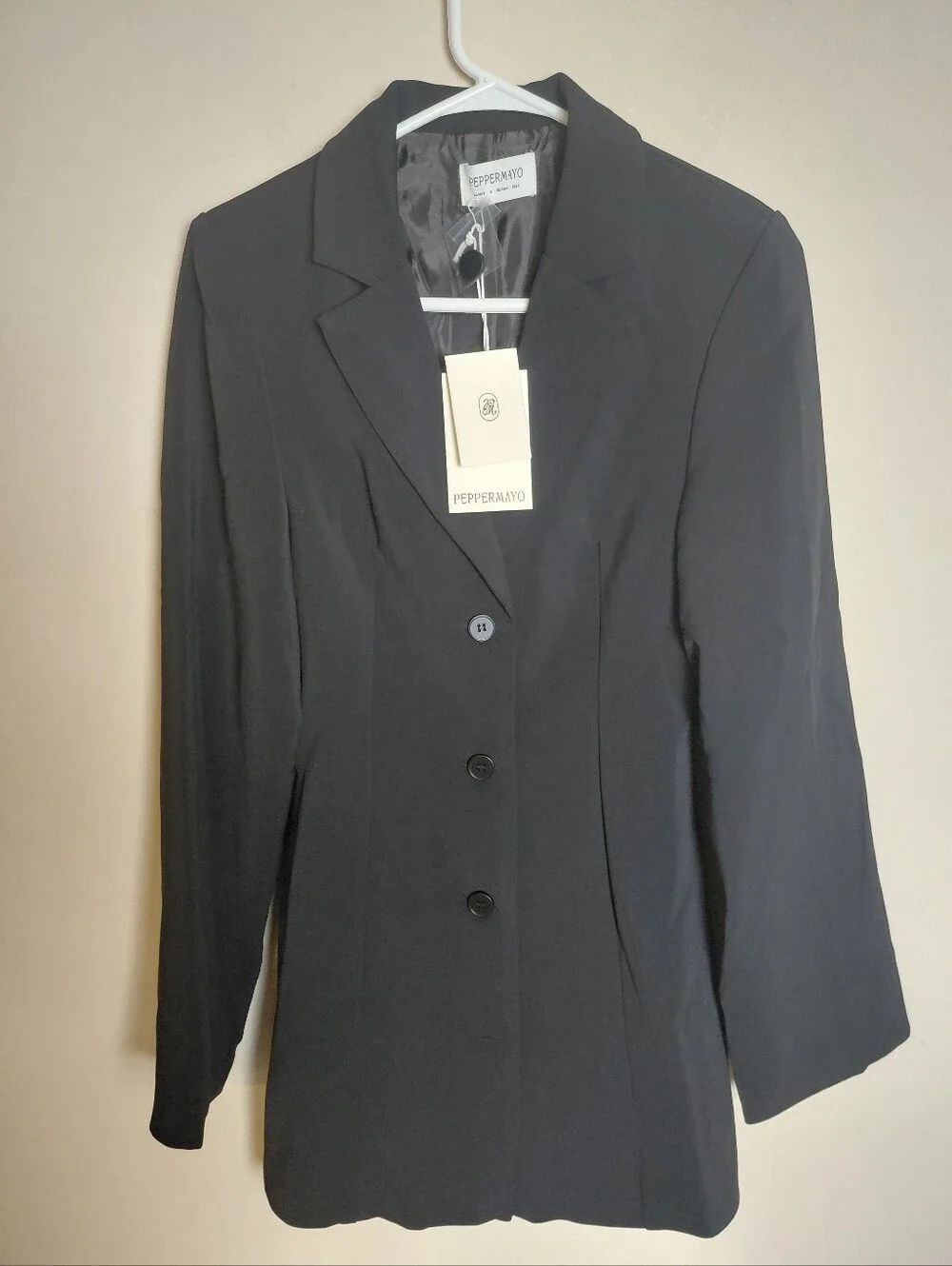 Peppermayo Exclusive - Albi fitted Blazer Dress In Black Size Small 4 NWT